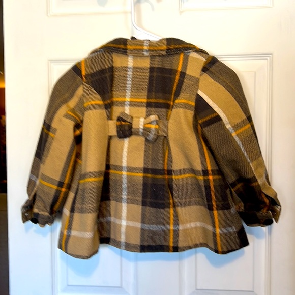 H&M little Girls Dress/casual Coat Plaid color - Picture 2 of 8